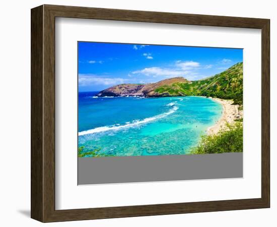 Snorkeling Bay in Oahu,Hawaii-Lorcel-Framed Photographic Print