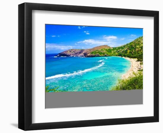 Snorkeling Bay in Oahu,Hawaii-Lorcel-Framed Photographic Print