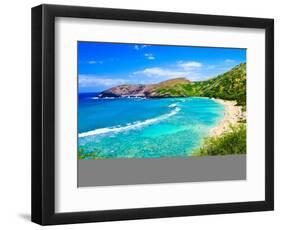 Snorkeling Bay in Oahu,Hawaii-Lorcel-Framed Photographic Print