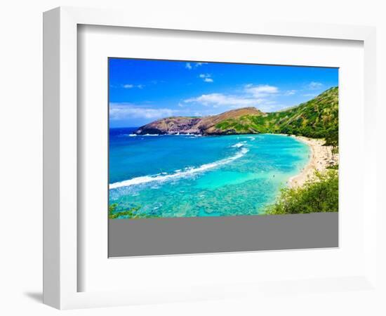 Snorkeling Bay in Oahu,Hawaii-Lorcel-Framed Photographic Print