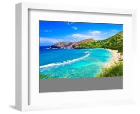 Snorkeling Bay in Oahu,Hawaii-Lorcel-Framed Photographic Print