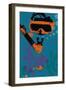 Snorkeling illustration-null-Framed Giclee Print