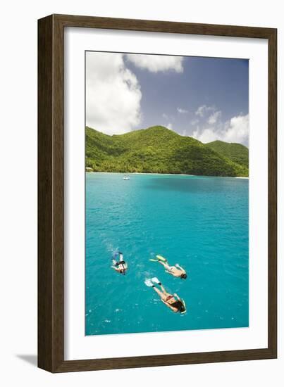 Snorkeling in Hawksnest Bay at St. John Island-Macduff Everton-Framed Photographic Print