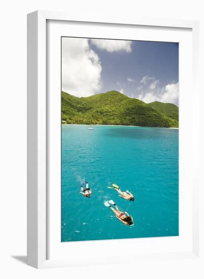 Snorkeling in Hawksnest Bay at St. John Island-Macduff Everton-Framed Photographic Print