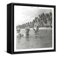 Snorkeling with the Kids-null-Framed Stretched Canvas