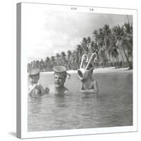 Snorkeling with the Kids-null-Stretched Canvas