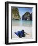 Snorkelling Equipment on Beach, Ao Maya, Ko Phi Phi Leh, Thailand-Ian Trower-Framed Photographic Print