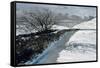 Snow Above Barbondale, Barbon, nr Kirby Lonsdale, Cumbria-John Cooke-Framed Stretched Canvas