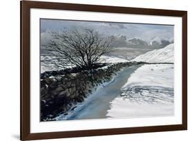 Snow Above Barbondale, Barbon, nr Kirby Lonsdale, Cumbria-John Cooke-Framed Giclee Print