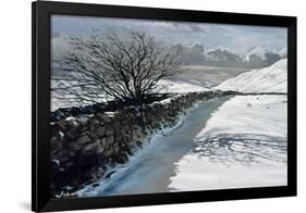 Snow Above Barbondale, Barbon, nr Kirby Lonsdale, Cumbria-John Cooke-Framed Giclee Print