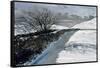 Snow Above Barbondale, Barbon, nr Kirby Lonsdale, Cumbria-John Cooke-Framed Stretched Canvas