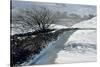 Snow Above Barbondale, Barbon, nr Kirby Lonsdale, Cumbria-John Cooke-Stretched Canvas