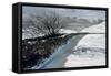 Snow Above Barbondale, Barbon, nr Kirby Lonsdale, Cumbria-John Cooke-Framed Stretched Canvas