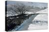 Snow Above Barbondale, Barbon, nr Kirby Lonsdale, Cumbria-John Cooke-Stretched Canvas