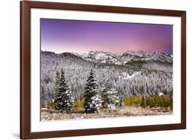 Snow and Fall Leaves in Utah-Lindsay Daniels-Framed Photographic Print