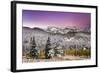 Snow and Fall Leaves in Utah-Lindsay Daniels-Framed Photographic Print