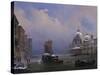 Snow and Fog in Venice (Grand Canal and Church of the Salute)-Ippolito Caffi-Stretched Canvas