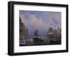 Snow and Fog in Venice (Grand Canal and Church of the Salute)-Ippolito Caffi-Framed Art Print