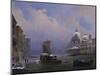 Snow and Fog in Venice (Grand Canal and Church of the Salute)-Ippolito Caffi-Mounted Art Print