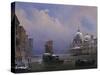 Snow and Fog in Venice (Grand Canal and Church of the Salute)-Ippolito Caffi-Stretched Canvas