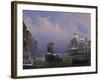 Snow and Fog in Venice (Grand Canal and Church of the Salute)-Ippolito Caffi-Framed Art Print