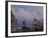 Snow and Fog in Venice (Grand Canal and Church of the Salute)-Ippolito Caffi-Framed Art Print