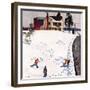 "Snow Angels", January 10, 1953-John Falter-Framed Giclee Print