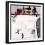 "Snow Angels", January 10, 1953-John Falter-Framed Giclee Print