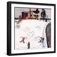 "Snow Angels", January 10, 1953-John Falter-Framed Giclee Print