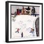 "Snow Angels", January 10, 1953-John Falter-Framed Giclee Print