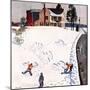 "Snow Angels", January 10, 1953-John Falter-Mounted Giclee Print