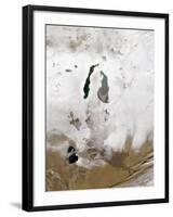 Snow around the Aral Sea-Stocktrek Images-Framed Photographic Print