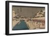 Snow at Akabane, Shiba, 1832-1834-Utagawa Hiroshige-Framed Giclee Print