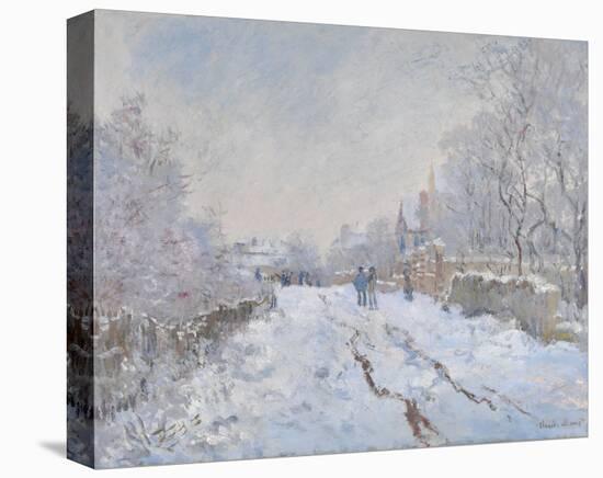 Snow at Argenteuil, 1875-Claude Monet-Stretched Canvas