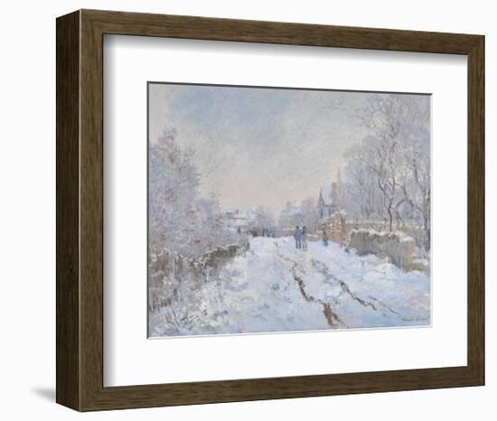 Snow at Argenteuil, 1875-Claude Monet-Framed Art Print