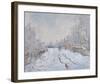 Snow at Argenteuil, 1875-Claude Monet-Framed Art Print