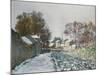 Snow at Argenteuil. Neige a Argenteuil. 1874-Claude Monet-Mounted Giclee Print