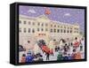 Snow at Buckingham Palace-William Cooper-Framed Stretched Canvas