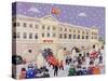 Snow at Buckingham Palace-William Cooper-Stretched Canvas