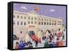 Snow at Buckingham Palace-William Cooper-Framed Stretched Canvas