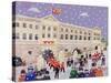 Snow at Buckingham Palace-William Cooper-Stretched Canvas