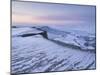 Snow at Dawn, Froggatt Edge, Peak District, Derbyshire, England, UK-Neale Clarke-Mounted Photographic Print