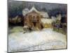 Snow at Gerberoy, 1910-Henri Eugene Augustin Le Sidaner-Mounted Giclee Print