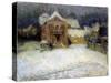 Snow at Gerberoy, 1910-Henri Eugene Augustin Le Sidaner-Stretched Canvas