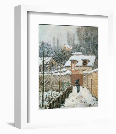 Snow at Louveciennes, 1874-Alfred Sisley-Framed Art Print