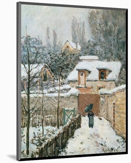 Snow at Louveciennes, 1874-Alfred Sisley-Mounted Art Print