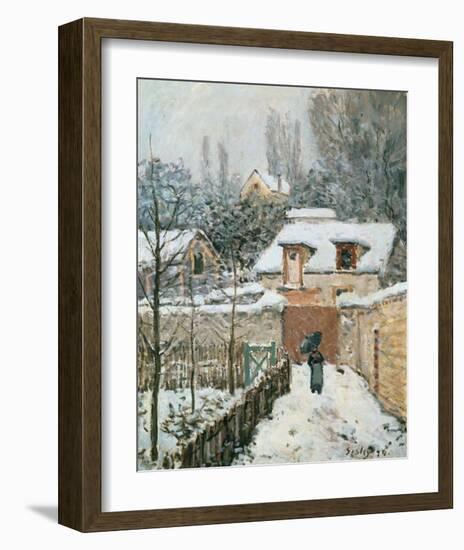 Snow at Louveciennes, 1874-Alfred Sisley-Framed Art Print