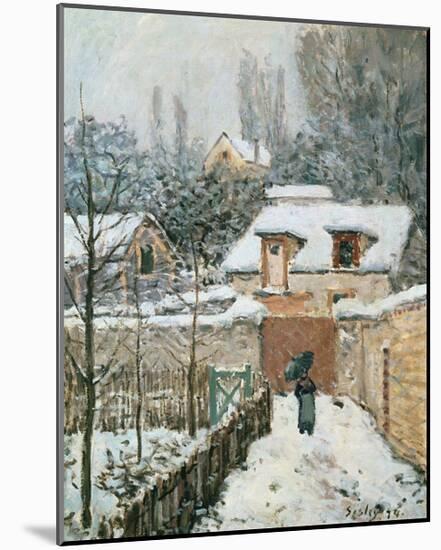 Snow at Louveciennes, 1874-Alfred Sisley-Mounted Art Print