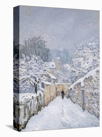 Snow at Louveciennes, 1878-Alfred Sisley-Stretched Canvas