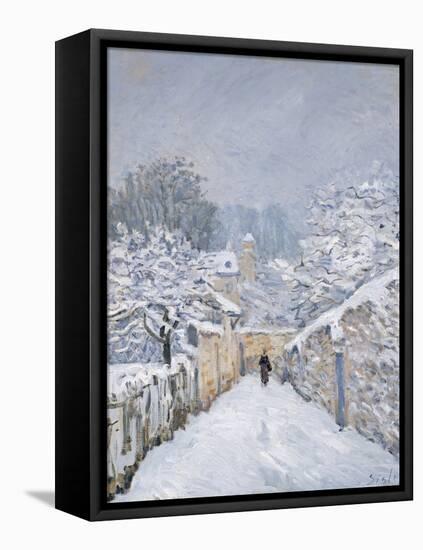 Snow at Louveciennes, 1878-Alfred Sisley-Framed Stretched Canvas